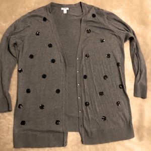 Classy Gray Button Up Cardigan
